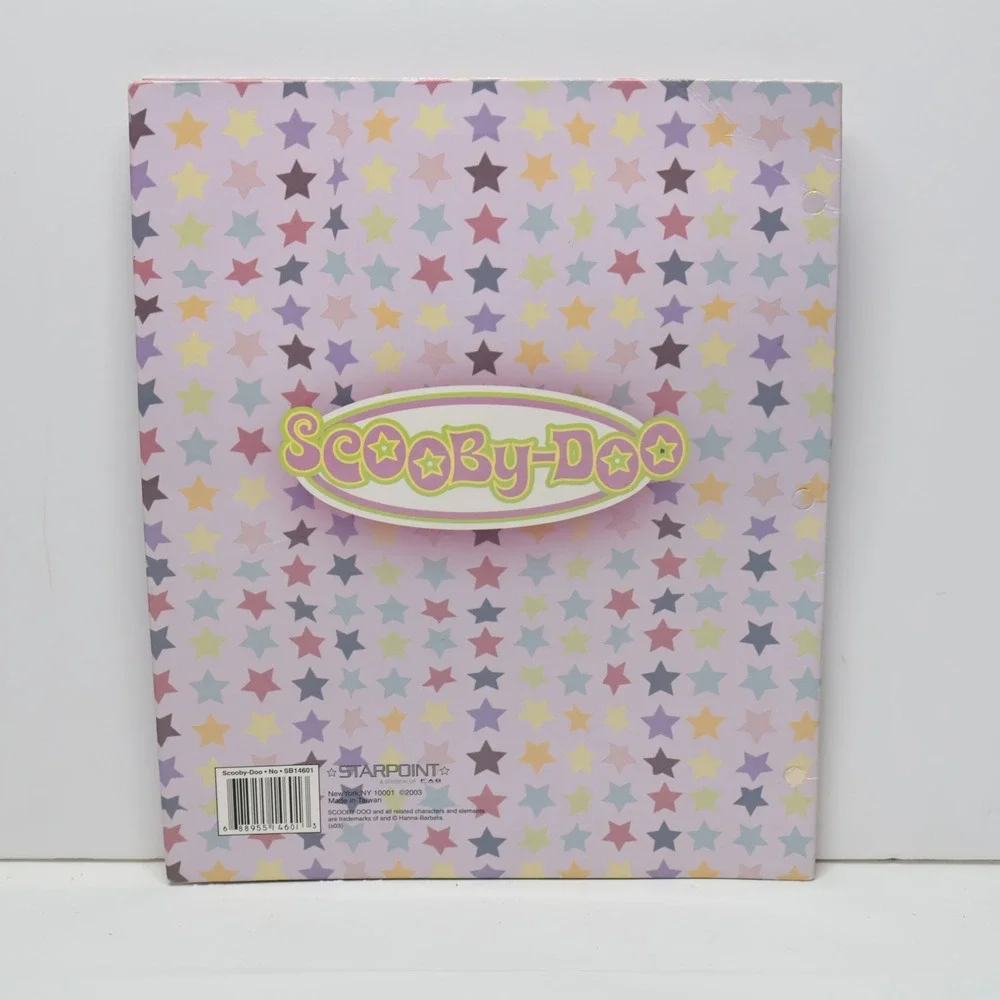 Scooby-Doo Vintage 2003 Starpoint 2-Pocket Folder‎ Purple Star Print SB14601